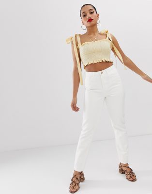 petite white mom jeans