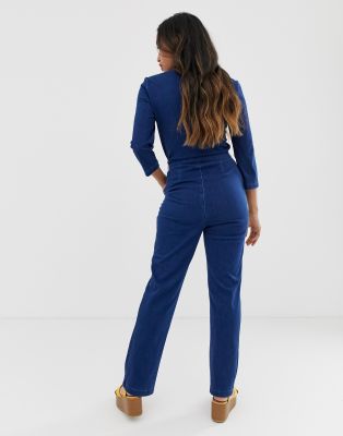 petite jumpsuit denim