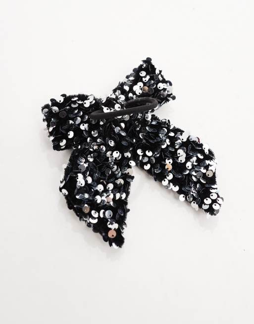 Pince à Cheveux Mini Noeud Papillon Avec Sequins - Plusieurs Couleurs, Neuf Avec Étiquettes