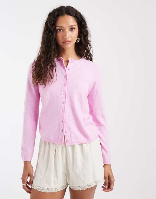 Only - Pink og strikket cardigan, 2 af 4