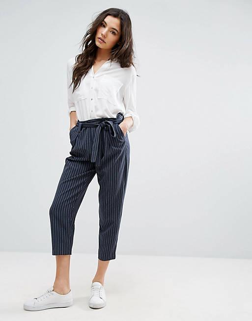 Only Pinstripe Ankle Trouser
