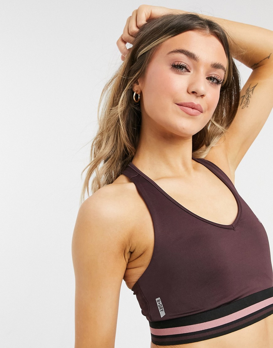 Only Play Bako sports bra in fudge-Brown