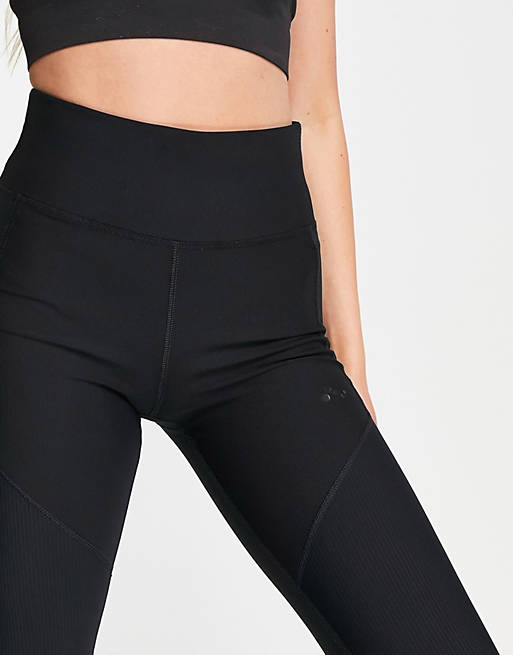 Trousers & Leggings Only Play breathable ribbed training leggings in black 