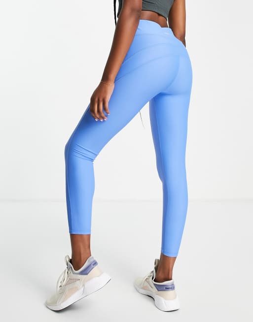 Only Play - Cropped legging met brede tailleband en naaddetail in blauw, deel van co-ord set, 2 van 4