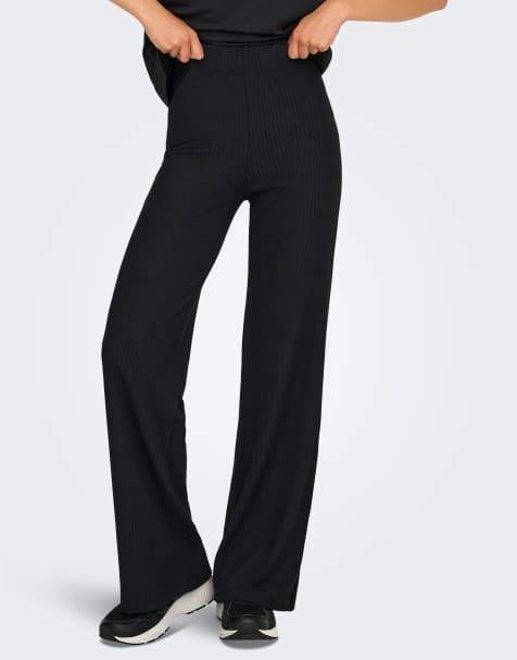 Only Play Wide-leg trousers in black