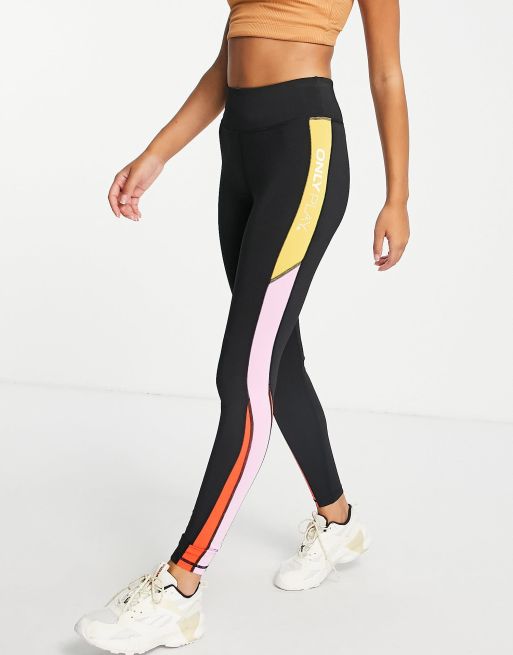 Only Play – Czarne sportowe legginsy z bocznymi wstawkami, 4 z 4