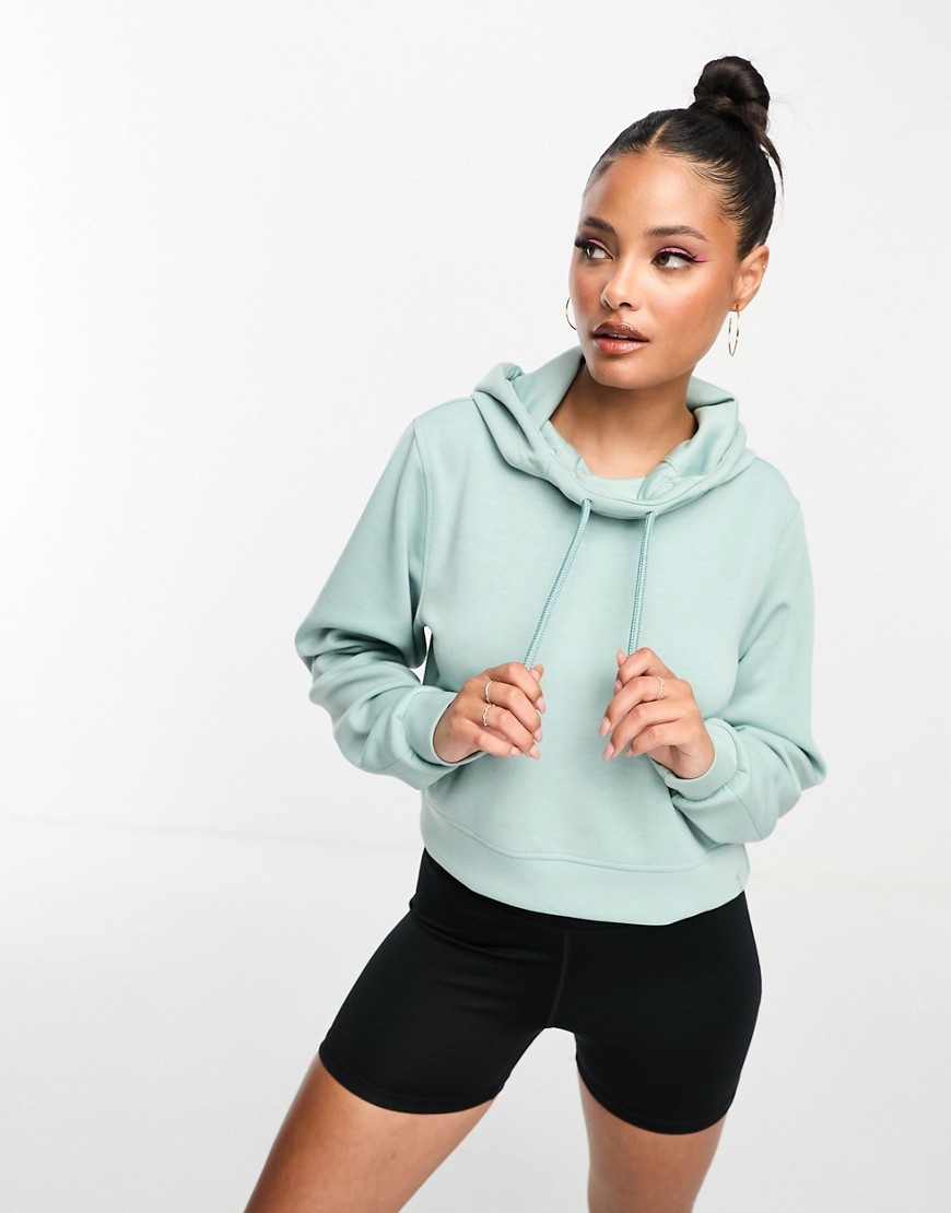 Dess cropped hoodie in gray mist