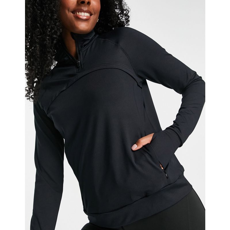 Activewear Donna Only Play - Giacca da allenamento nera con zip sul collo