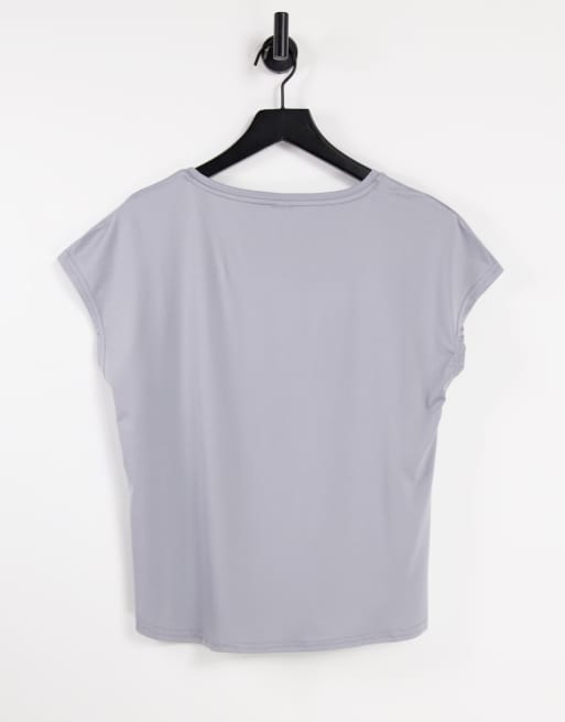 Only Play - Grå trænings-T-shirt med korte ærmer, 4 af 4