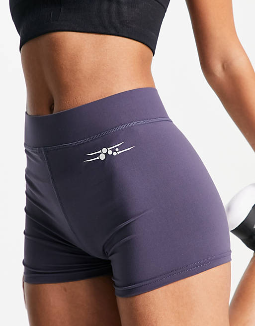 Only Play high rise booty training shorts in gray