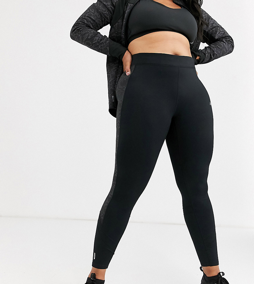 Only Play Hiss curvy running tights in black