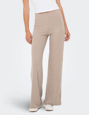 Only Play - Hose in der Farbe „String" mit weitem Bein-Grau