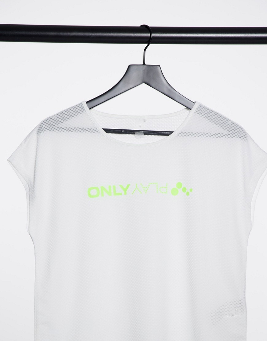 Only Play Jacei loose short sleeve training tee in white