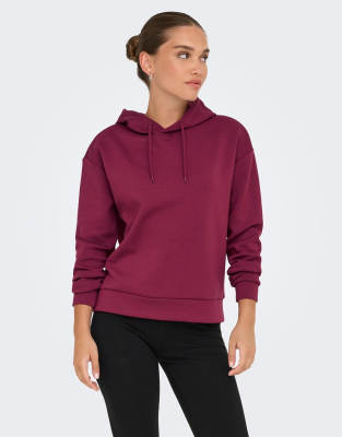 Only Play - Kapuzenpullover in Rhododendron-Rot