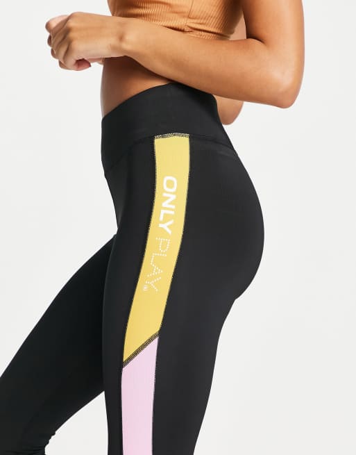 Only Play - Legging de sport avec empiècements latéraux - Noir, 2 de 4