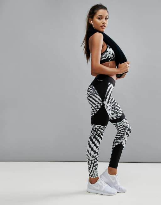 Only Play - Coordinato reggiseno sportivo e leggings con stampa monocromatica, 2 di 2