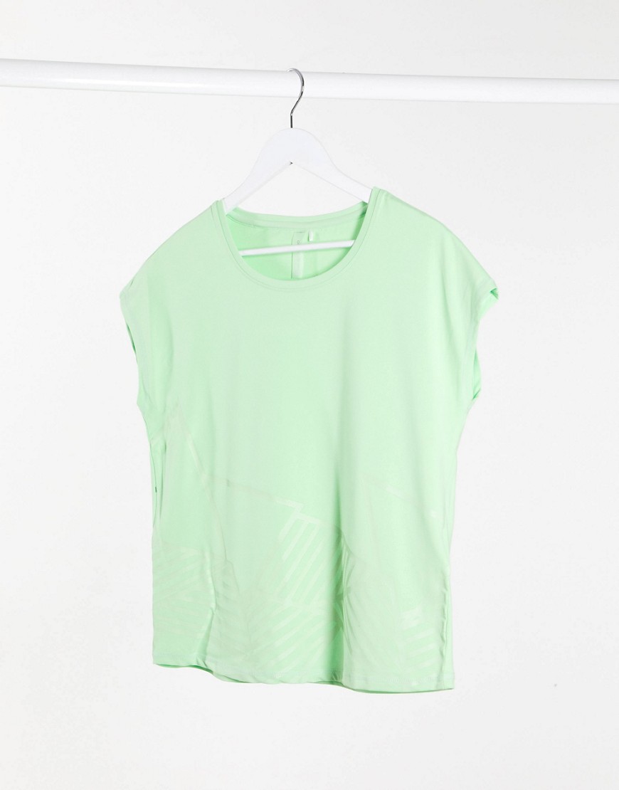 Only Play - Magdalena - Løstsiddende trænings-t-shirt med korte ærmer i grøn ash