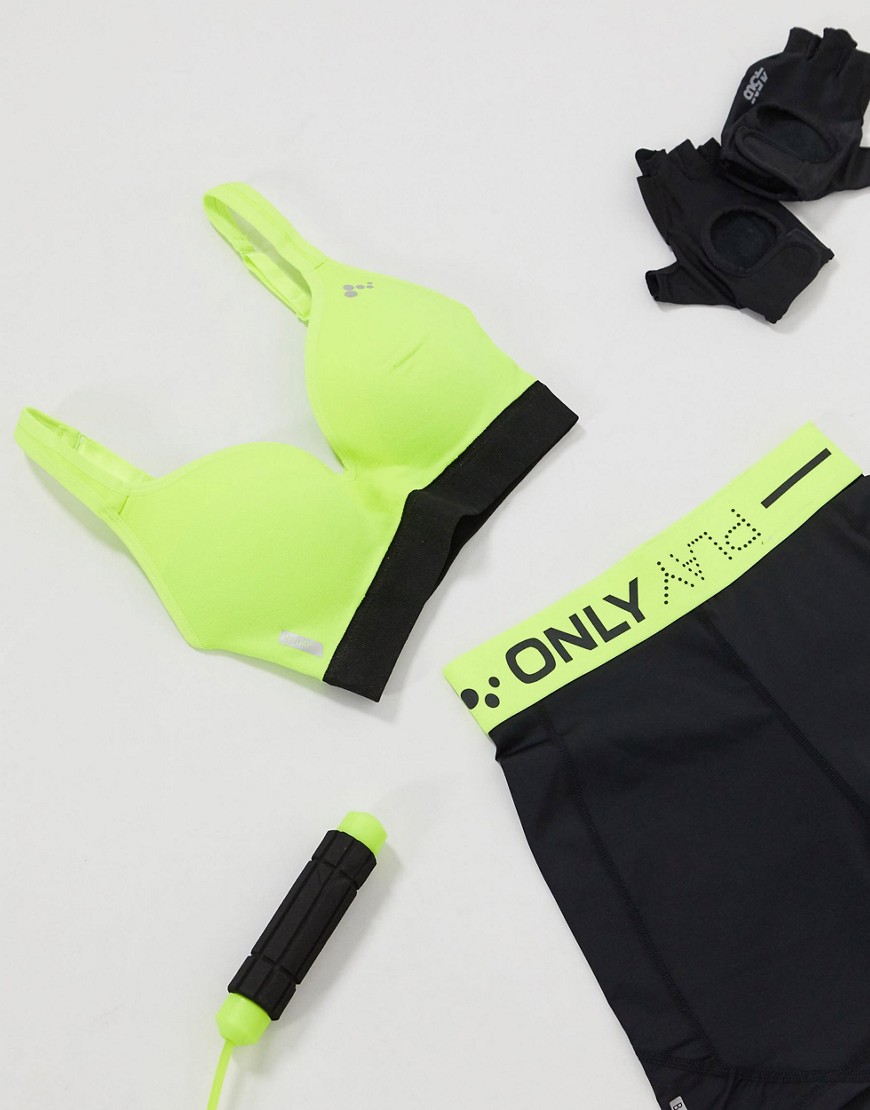 Only Play Mindy Circular sports bra in yellow