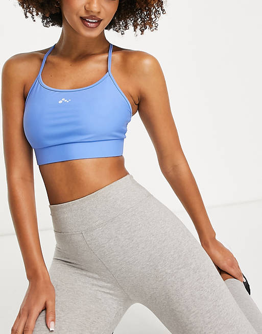 Only Play racer back sports bra in light blue (part of a set)
