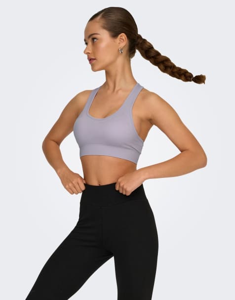 Only Play - Reggiseno sportivo color foschia serale - view 1