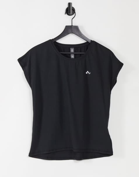 Only Play - Ruimvallend sport-T-shirt met korte mouwen in zwart - view 1