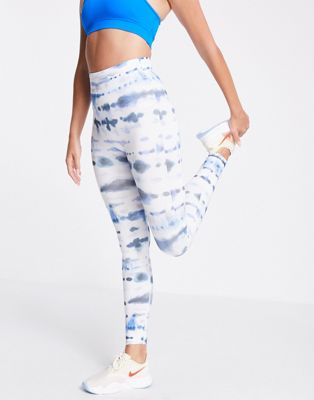 Only Play seamless performance sports legging co-ord in blue tie dye