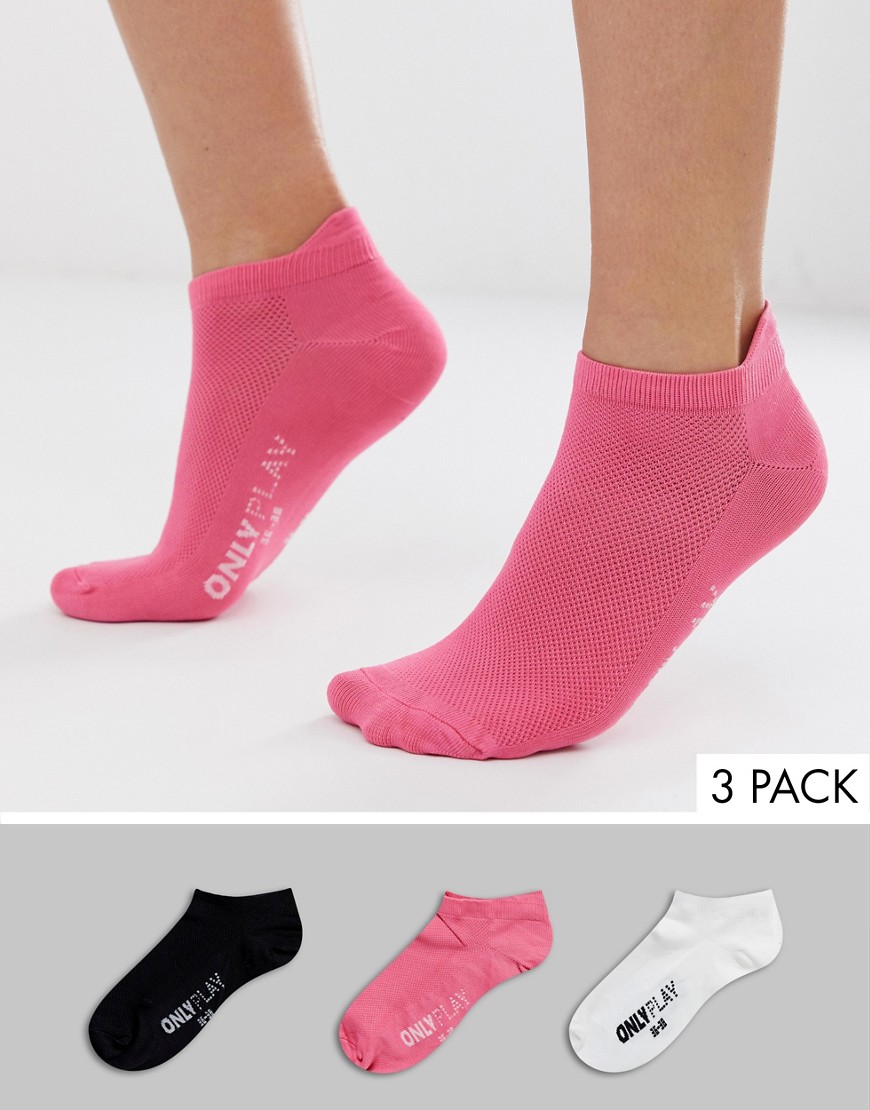 Only play trainer socks 3 pack-Multi