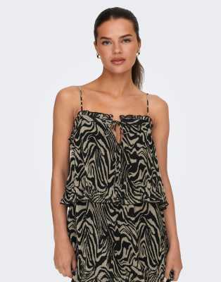 ONLY - Plissiertes Kleid in Schwarz