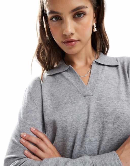 ONLY - Polo en maille - Gris, 4 de 4