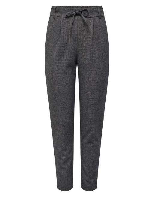ONLY Poptrash-Elise pantalones jaspeados de corte regular en gris, 6 de 7
