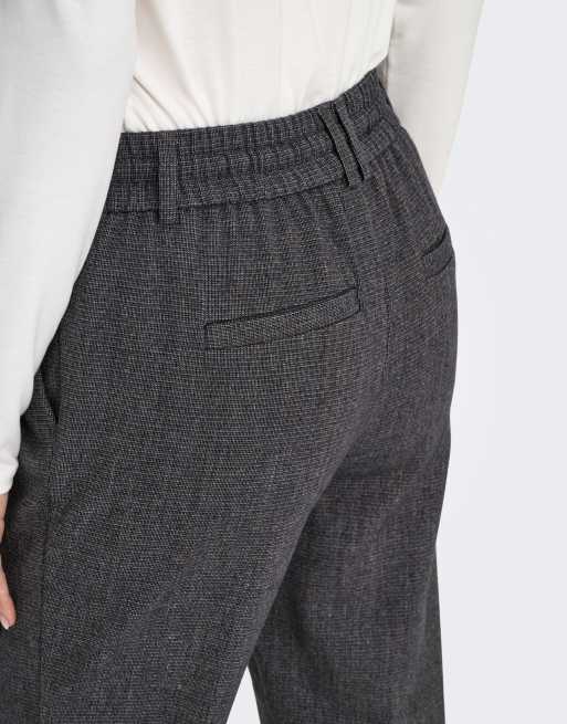 ONLY Poptrash-Elise regular-fit gemêleerde broek in grijs, 5 van 7