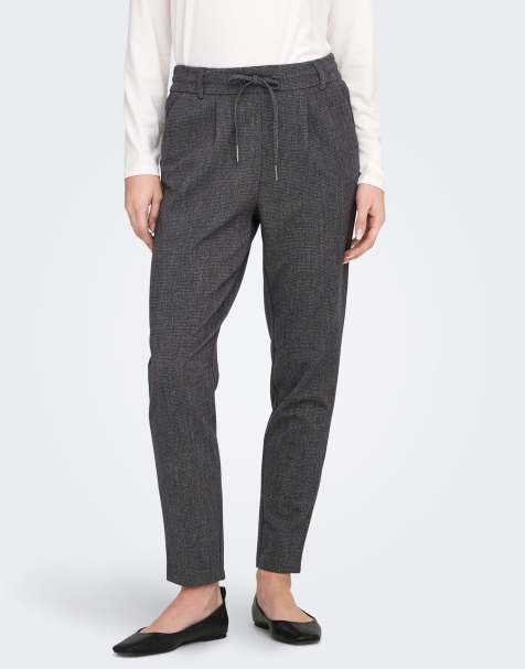 ONLY Poptrash-Elise spodnie o regularnym kroju z melanżu w kolorze szarym - view 1