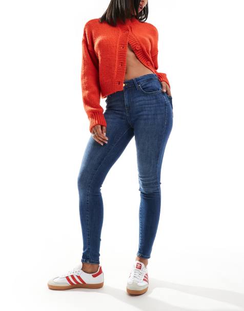 Only - Power - Push-up skinny jeans in donkerblauw - view 1