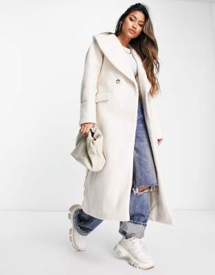 Topshop cream shop boucle coat