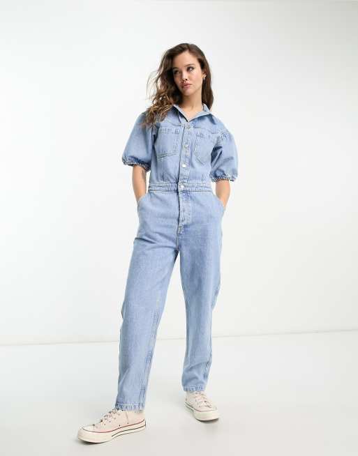 Long sleeve denim jumpsuit - PULL&BEAR