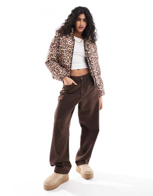 ONLY puffer jacket in leopard print , 3 of 4