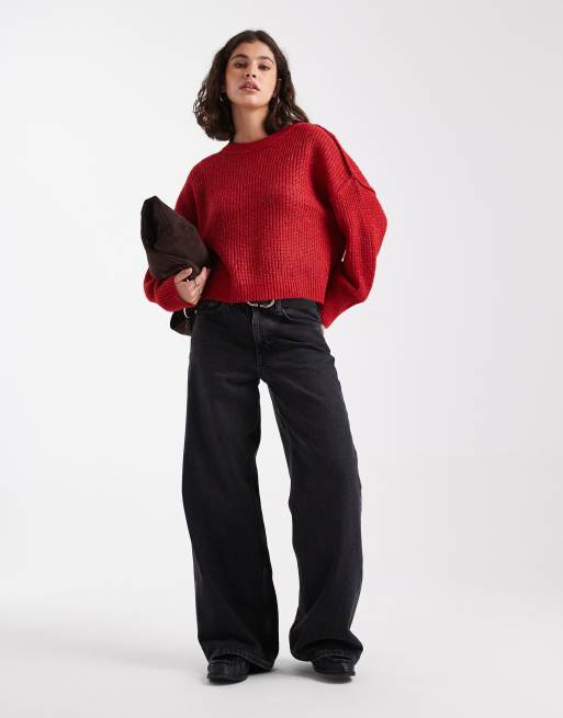 ONLY - Pull ample - Rouge, 3 de 4