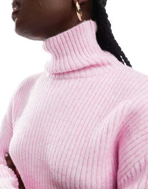ONLY - Pull col roulé à manches longues - Rose , 3 de 4