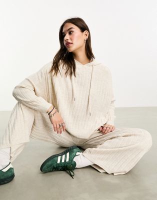 Only ribbed knit pullover co-ord in cream - ASOS Price Checker