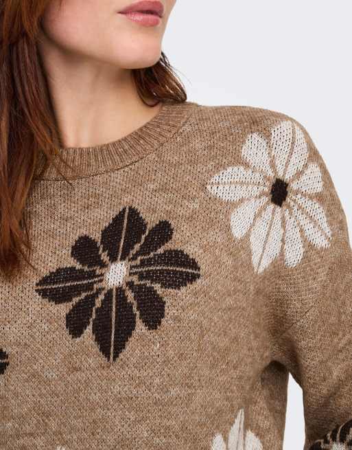 ONLY Pull en maille couleur noix de coco toastée, 5 de 7