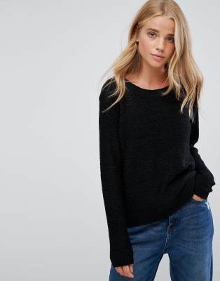 Pull en maille-Bleu marine XS
