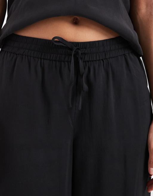 ONLY pull on wide leg trousers co-ord in black, 4 of 5