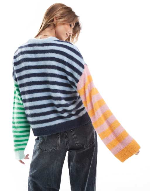 Sweat Rayé Multicolore Deal – Unisexe, Taille XL, Coton, état Très Bon