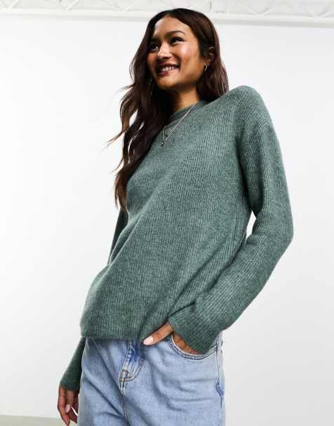 Only – Pullover in Grün mit Rundhalsausschnitt - view 1