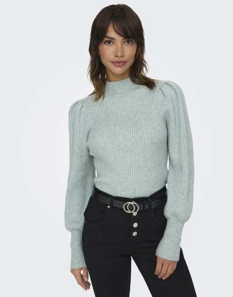 ONLY - Pullover in maglia grigio nebbia - view 1