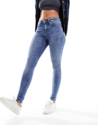 Shop Only Push Up Skinny Jeans In Light Blue
