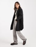 [ONLY] ONLY quilted coat in black 12-14 BLACK