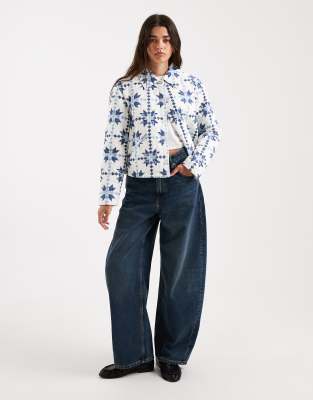 Only Quilted Jacket In Blue