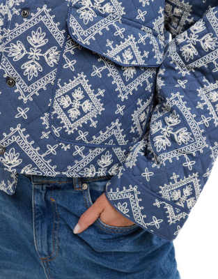 Shop Only Quilted Jacket In Blue