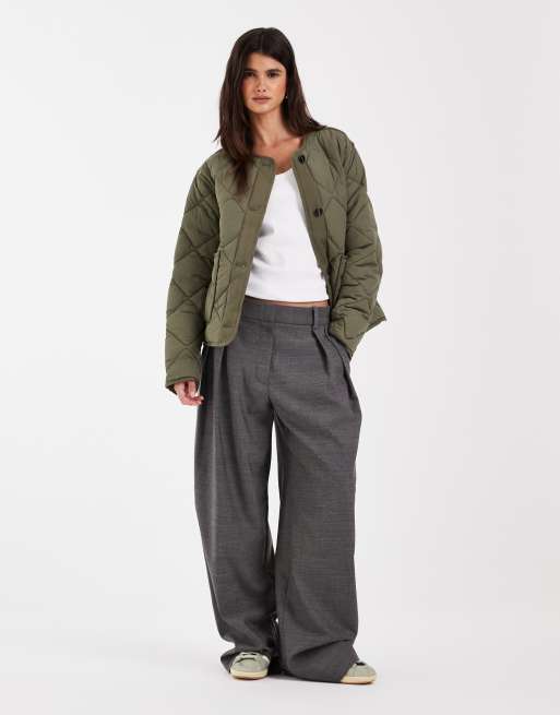 ONLY quilted jacket in khaki, 2 of 4